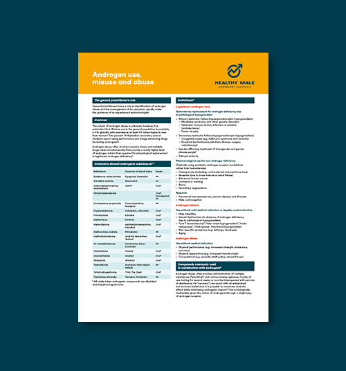 Androgen use, misuse and abuse