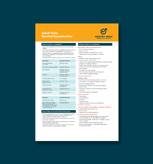 Adult Male Genital Examination Clinical Summary Guide