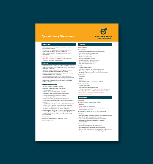 Ejaculatory Disorders Clinical Summary Guide