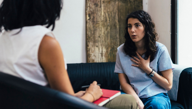 woman in counselling