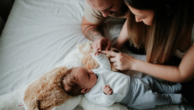 couple with baby