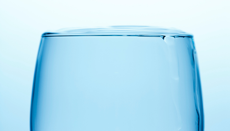 full glass of water