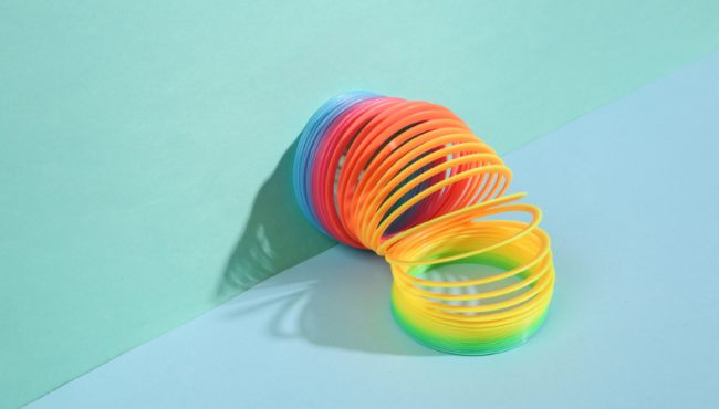 rainbow coloured slinky