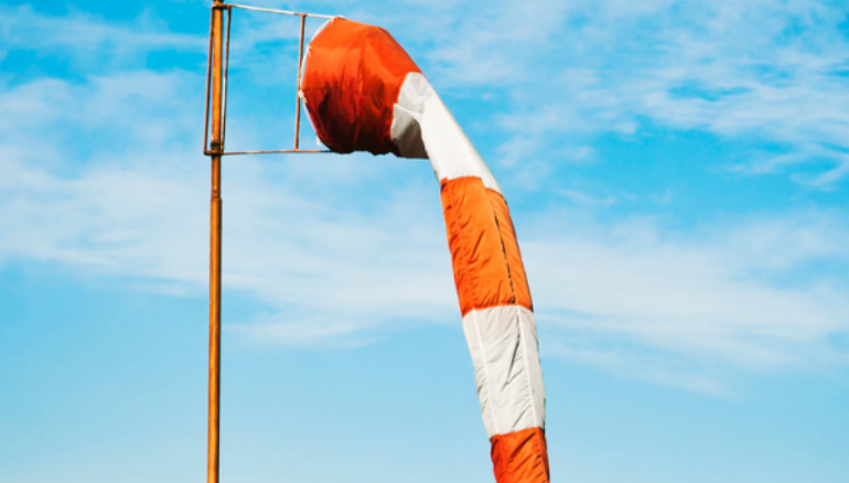 flag blowing in wind