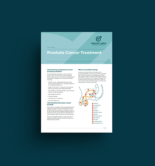 Prostate Cancer Treatment Fact Sheet Tile Image